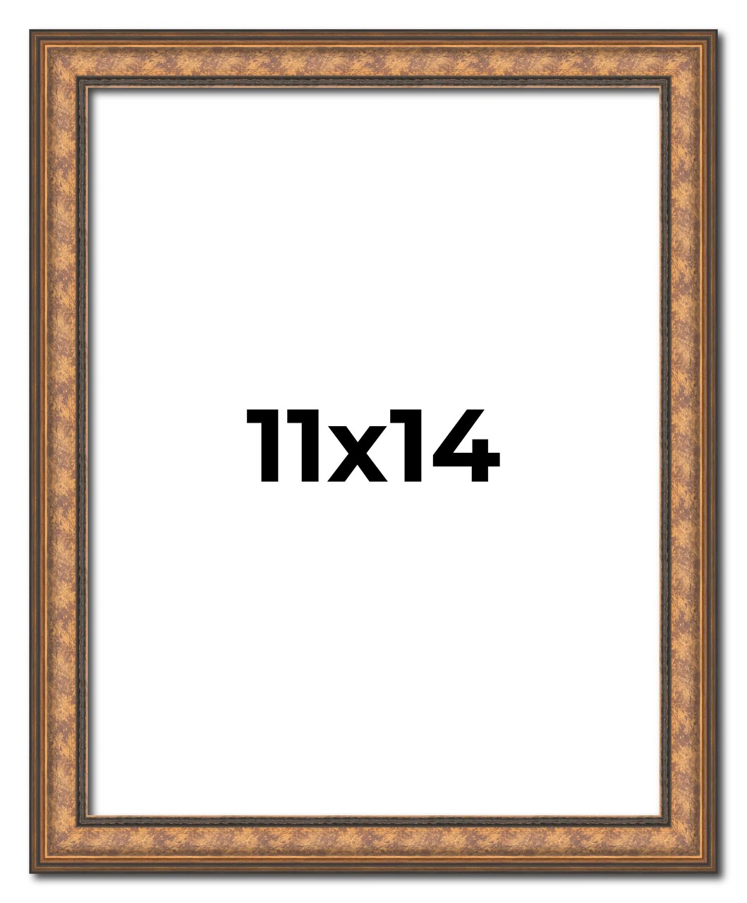 Photo Size Slim Profile Gold Picture Frame - UV Acrylic, Foam Board Backing, Hanging Hardware